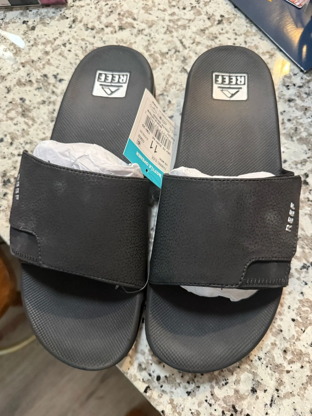 Reef Black Men's Slide Sandals